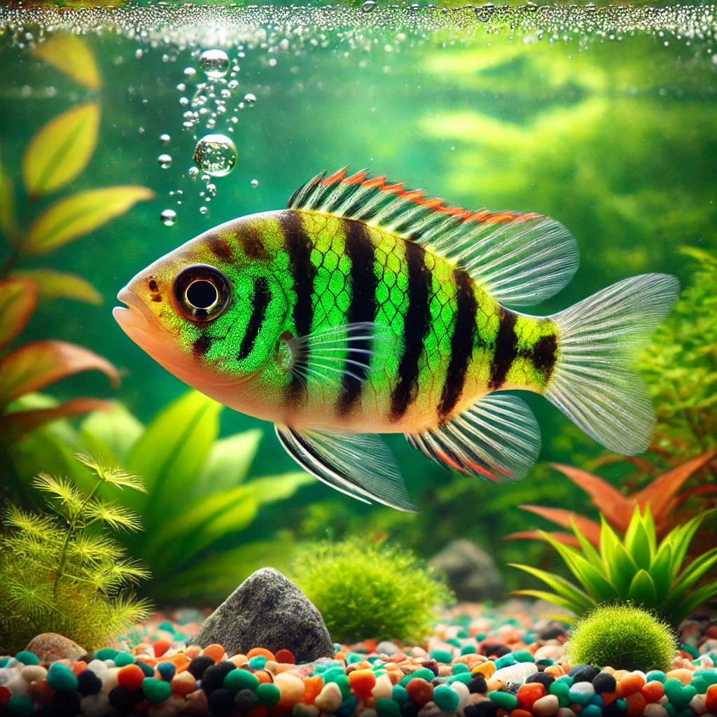 Barbus tetrazona vert Green Sumatra