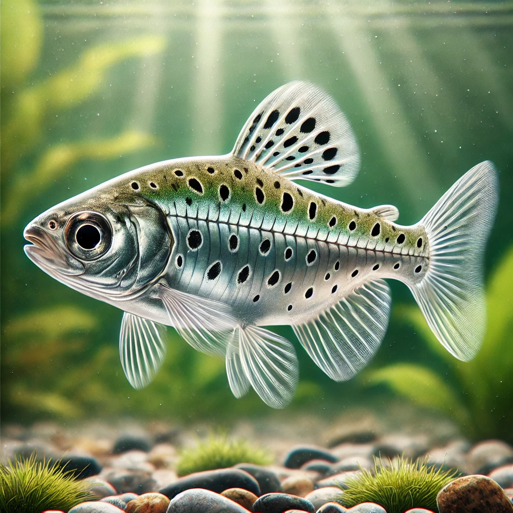 Chilodus punctatus Upside down