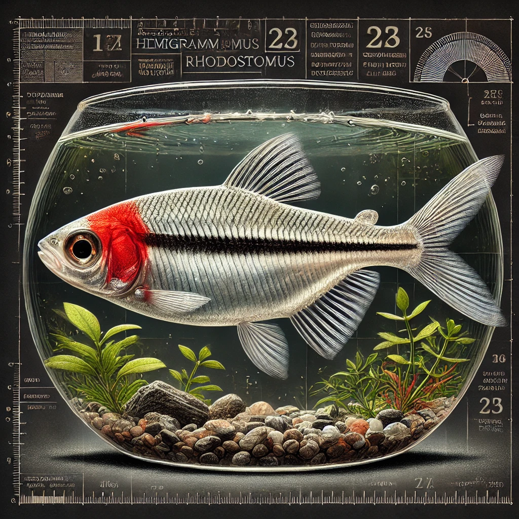 Hemigrammus rhodostomus (Red nose)