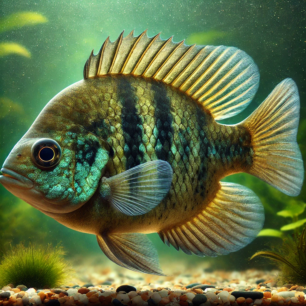 Lepomis macrochirus Blue sun pole