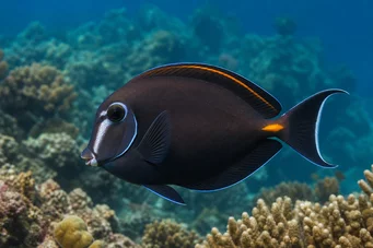 Acanthurus nigricans White nose surgeon