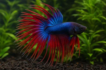 Betta splendens crowntail (Crowntail fighter)