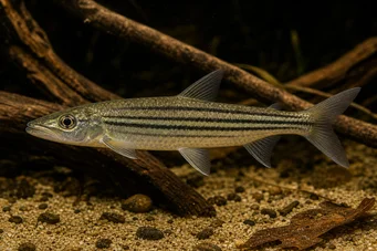 Ichthyborus quadrilineatus Characin at Bec (Phago) with four lines