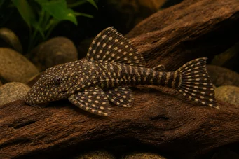 Peckoltia pulcher (Dwarf battleship catfish)