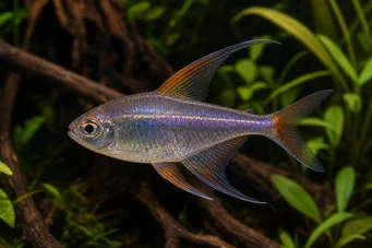 Phenacogrammus huloti Congo tetra with black bands
