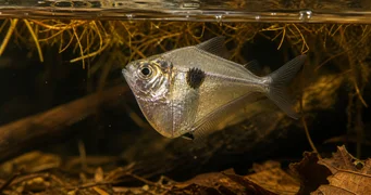 Saccoderma melanostigma Black spot vesicular tetra