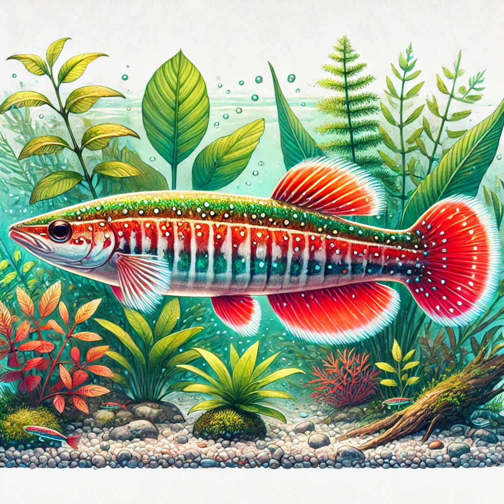 Nannostomus beckfordi aripirangensis (Golden pencil fish)