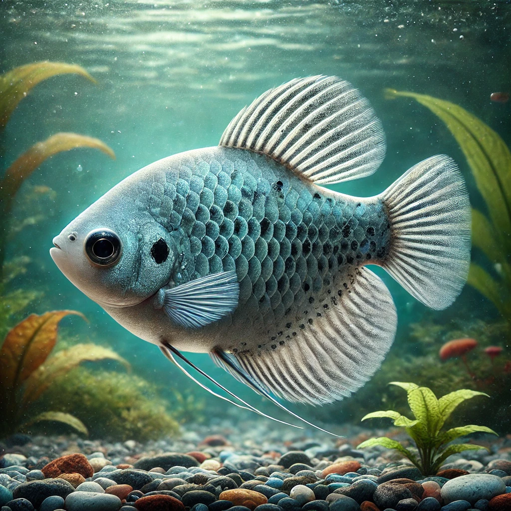 Trichogaster trichopteru... Three spots, blue gouram...