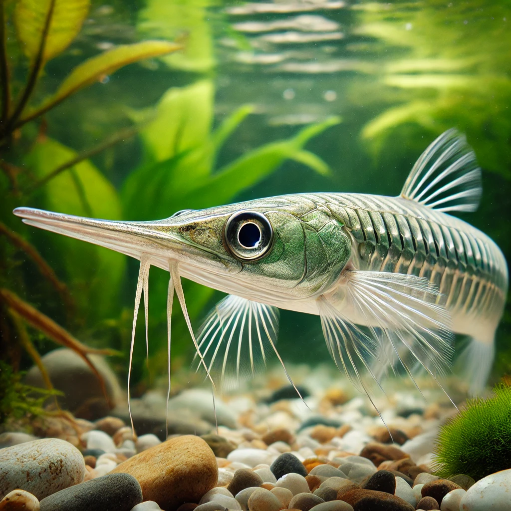Xenentodon cancila Silver needle fish